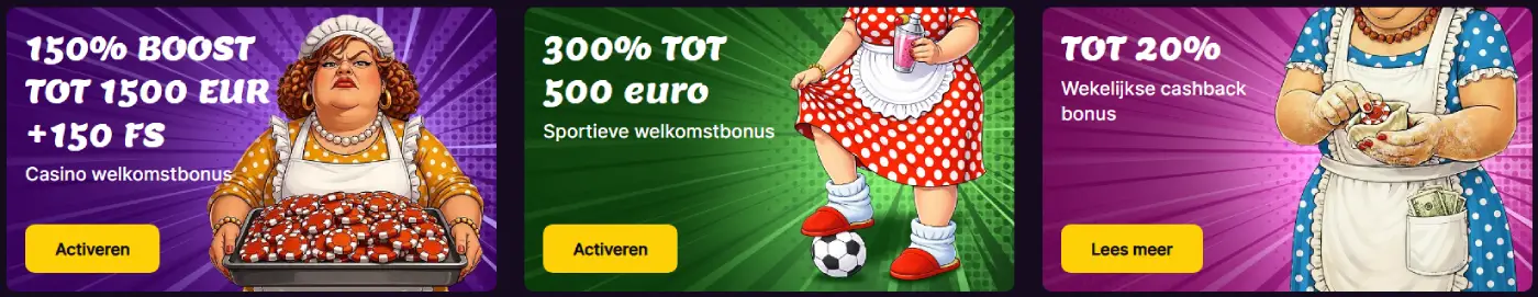 Bonusaanbod bij MamaBet